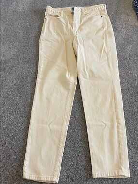 Old Navy Cream Straight Leg Pants